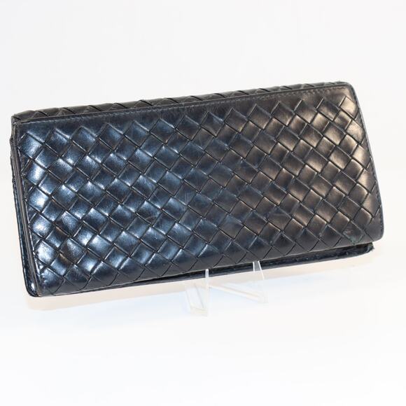 Bottega Veneta Black Intrecciato Leather Wallet - Picture 2 of 11